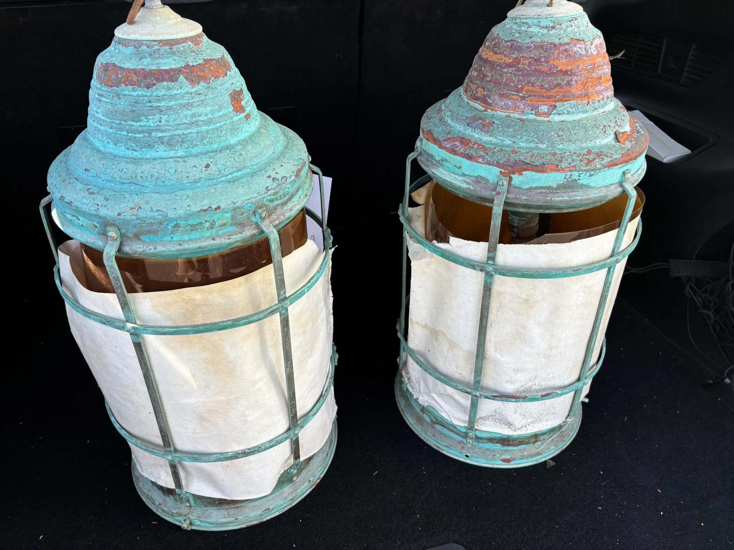 Two donated original Dana Point lanterns