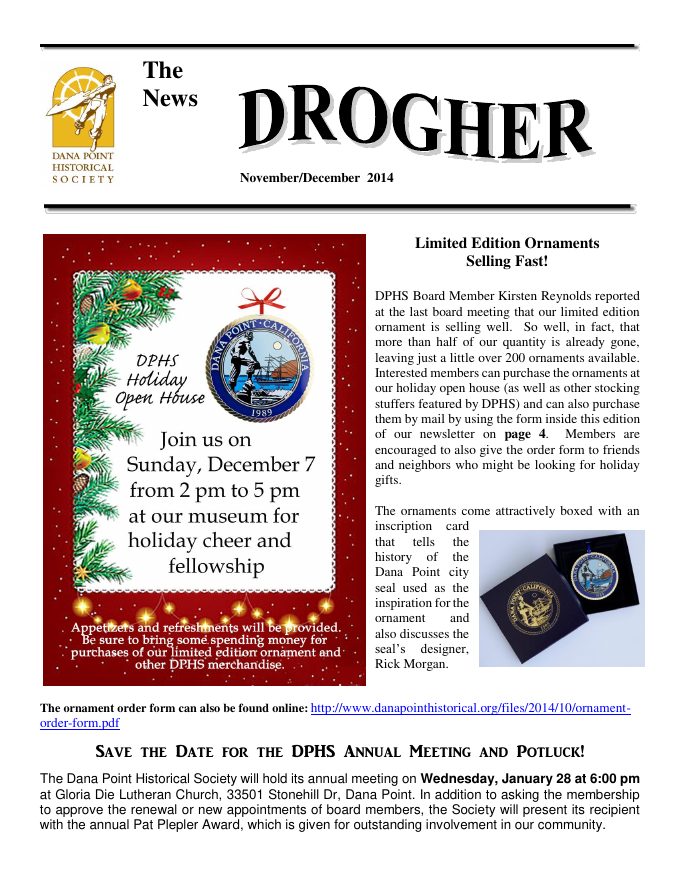 Cover of Drogher: Nov-Dec 2014