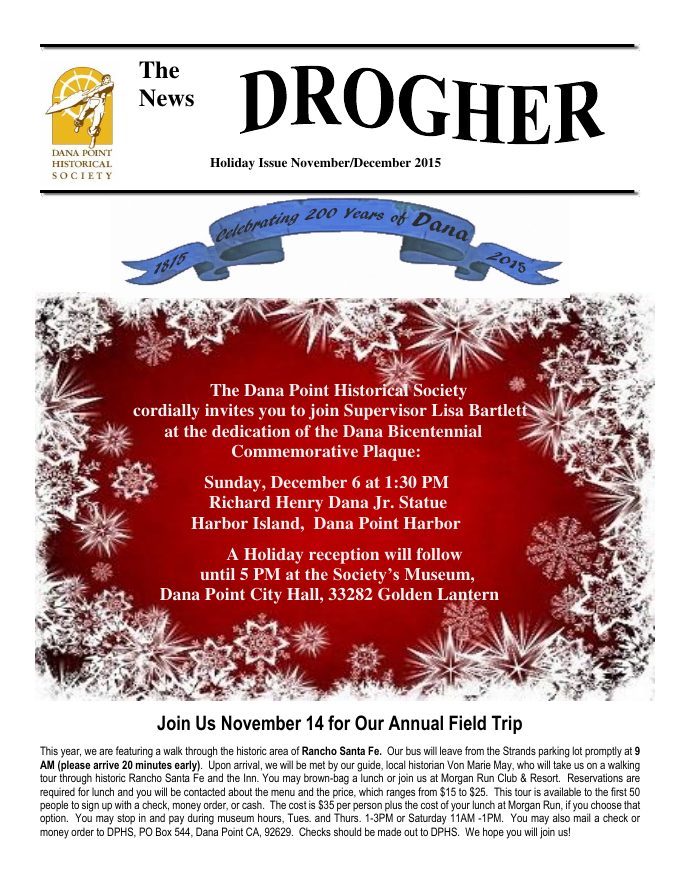 Cover of Drogher: Nov-Dec 2015