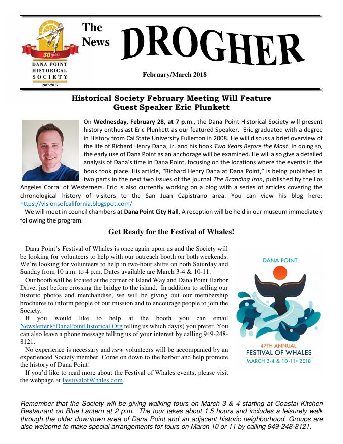 Cover of Drogher: Feb-March 2018