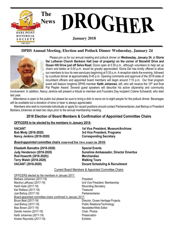 Cover of Drogher: January 2018